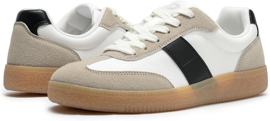 Rihero Women's Fashion Comfortable Walking Sneakers Shoes | Retro Color-Block Sneakers, Lace-Up, Non-Slip Sole, Ideal For Daily Wear Casual Spring, Fall, Running, Tennis