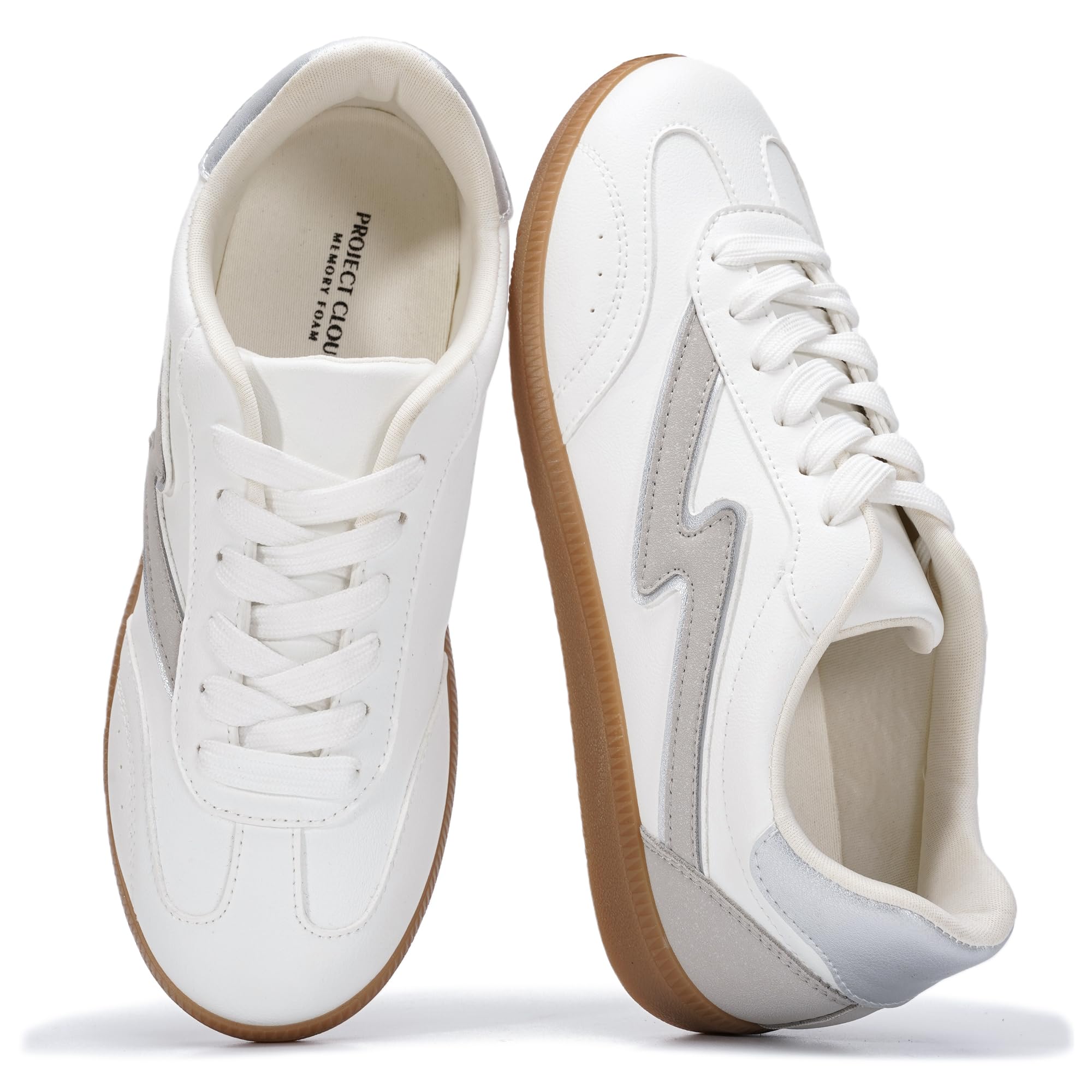 Project Cloud Non-Slip Fashion Sneakers for Women, Lace-Up Shoes (Irita) | Memory Foam Insole Trendy Womens Footwear - Comfortable Casual Womens Sneakers - Stylish Shoes Women Breathable Footwear