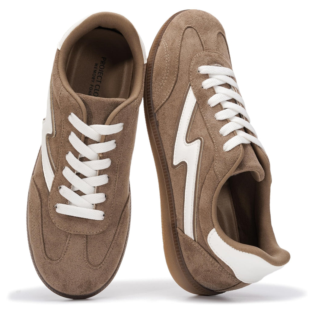 Project Cloud Non-Slip Fashion Sneakers for Women, Lace-Up Shoes (Irita) | Memory Foam Insole Trendy Womens Footwear - Comfortable Casual Womens Sneakers - Stylish Shoes Women Breathable Footwear