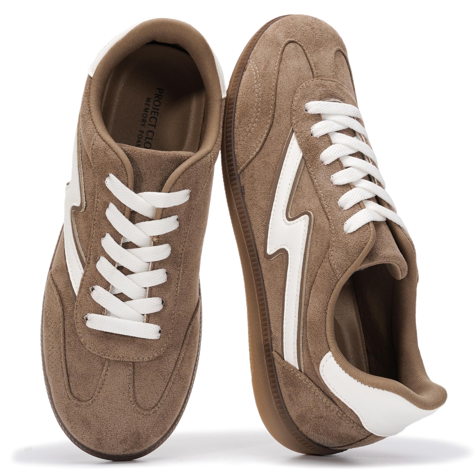 Project Cloud Non-Slip Fashion Sneakers for Women, Lace-Up Shoes (Irita) | Memory Foam Insole Trendy Womens Footwear - Comfortable Casual Womens Sneakers - Stylish Shoes Women Breathable Footwear