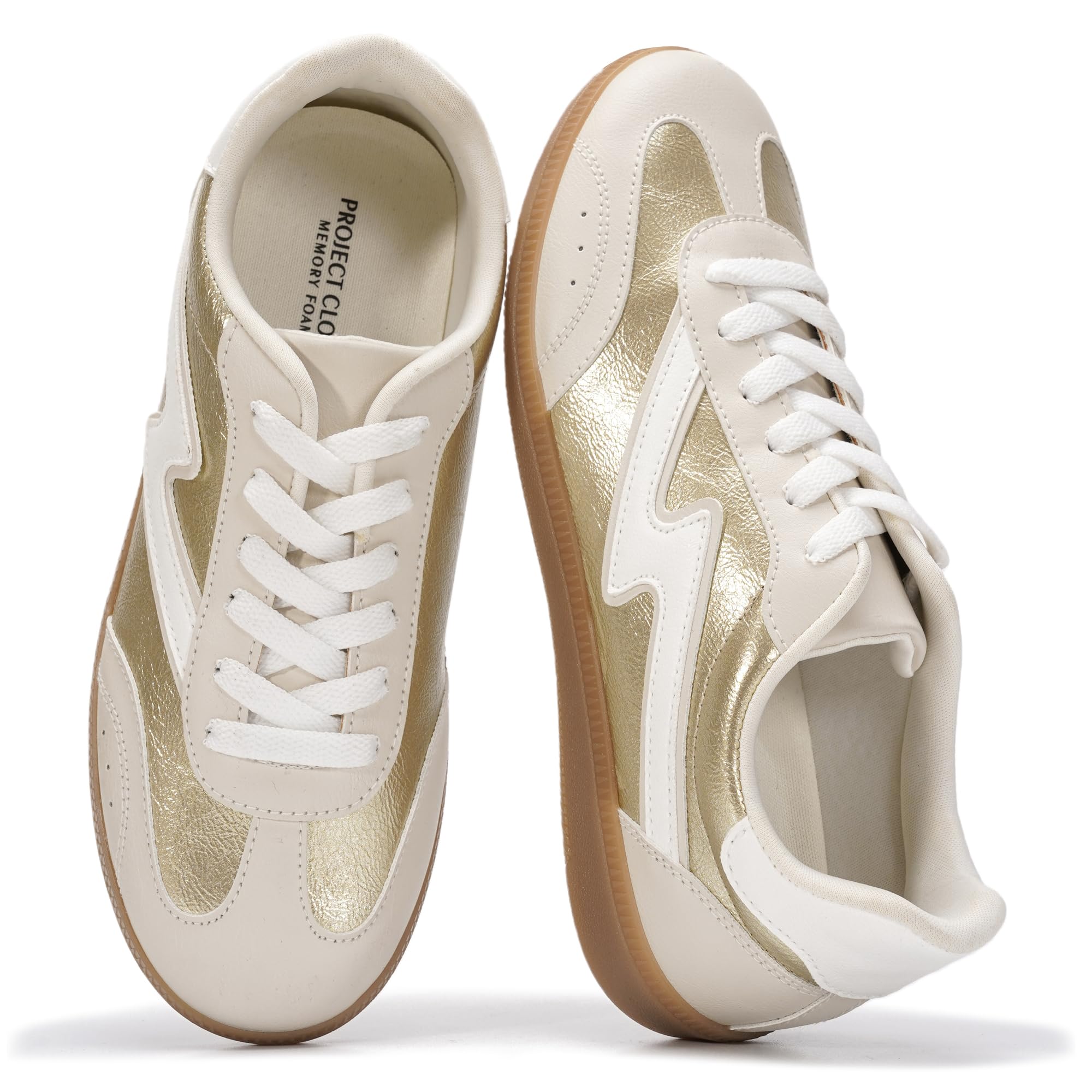 Project Cloud Non-Slip Fashion Sneakers for Women, Lace-Up Shoes (Irita) | Memory Foam Insole Trendy Womens Footwear - Comfortable Casual Womens Sneakers - Stylish Shoes Women Breathable Footwear