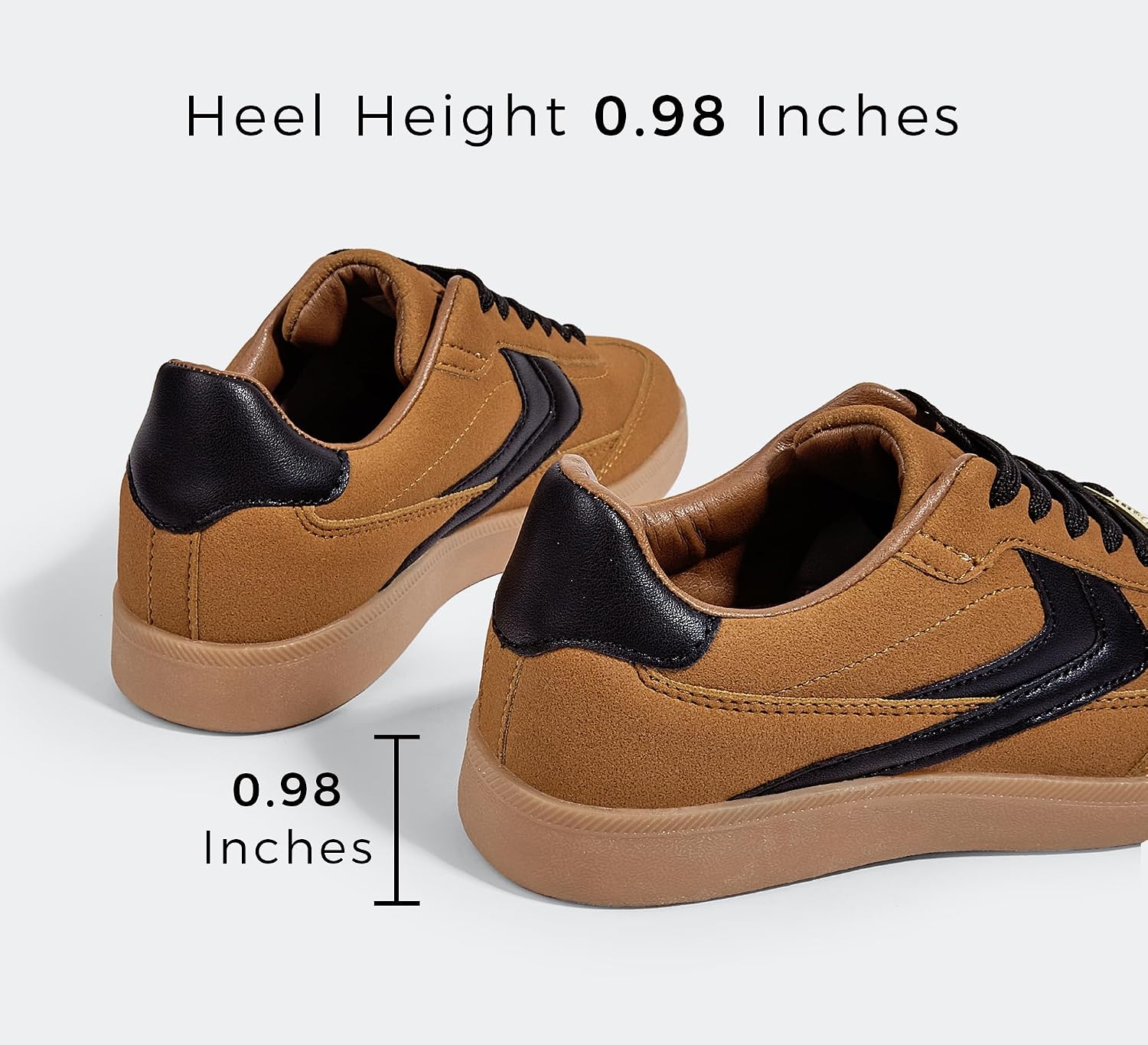 LUCKY STEP Women Retro Gum Sole Fashion Sneakers Skate Shoes | Casual Trendy Walking Trainer Anti Slip Flat Low-Top Footwear