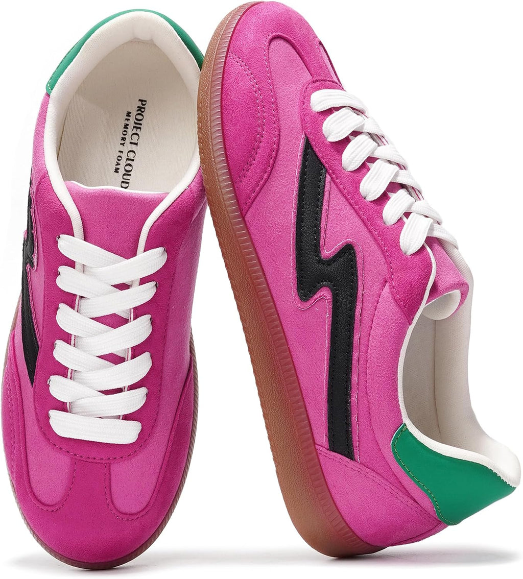 Project Cloud Non-Slip Fashion Sneakers for Women, Lace-Up Shoes (Irita) | Memory Foam Insole Trendy Womens Footwear - Comfortable Casual Womens Sneakers - Stylish Shoes Women Breathable Footwear
