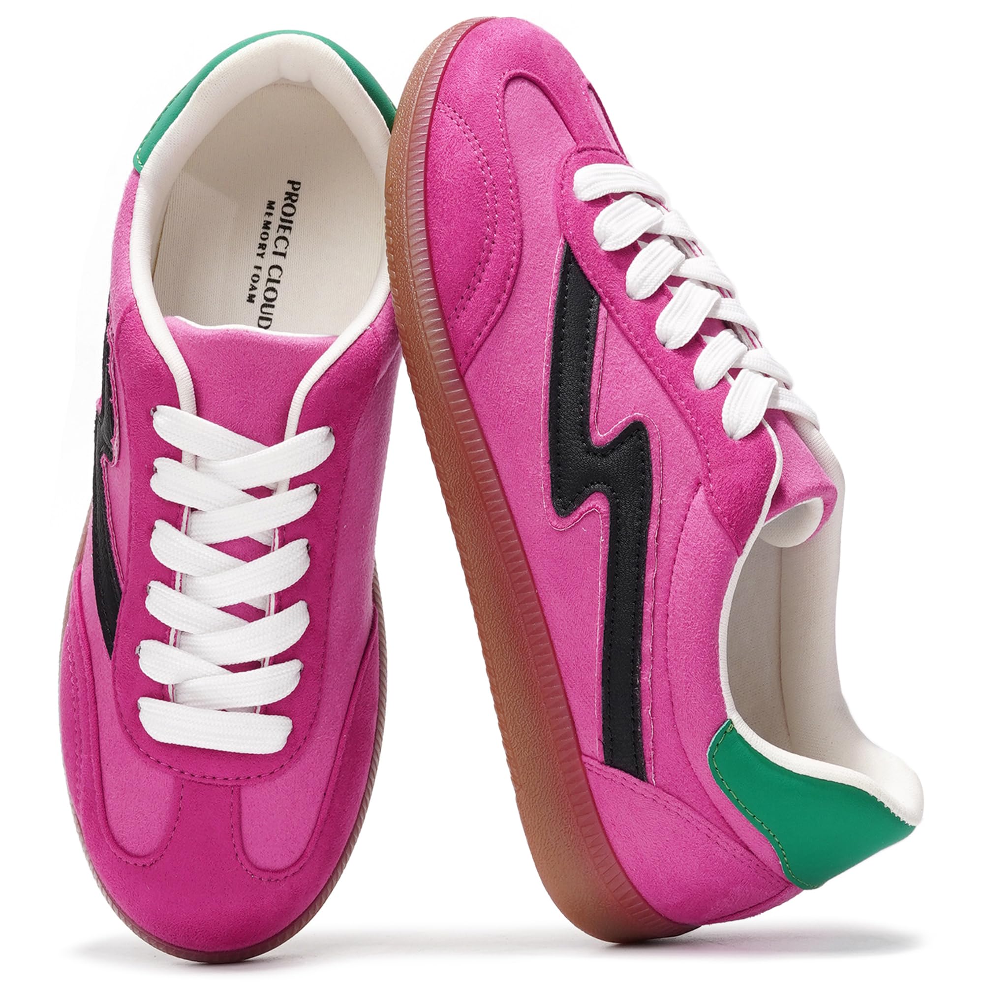 Project Cloud Non-Slip Fashion Sneakers for Women, Lace-Up Shoes (Irita) | Memory Foam Insole Trendy Womens Footwear - Comfortable Casual Womens Sneakers - Stylish Shoes Women Breathable Footwear