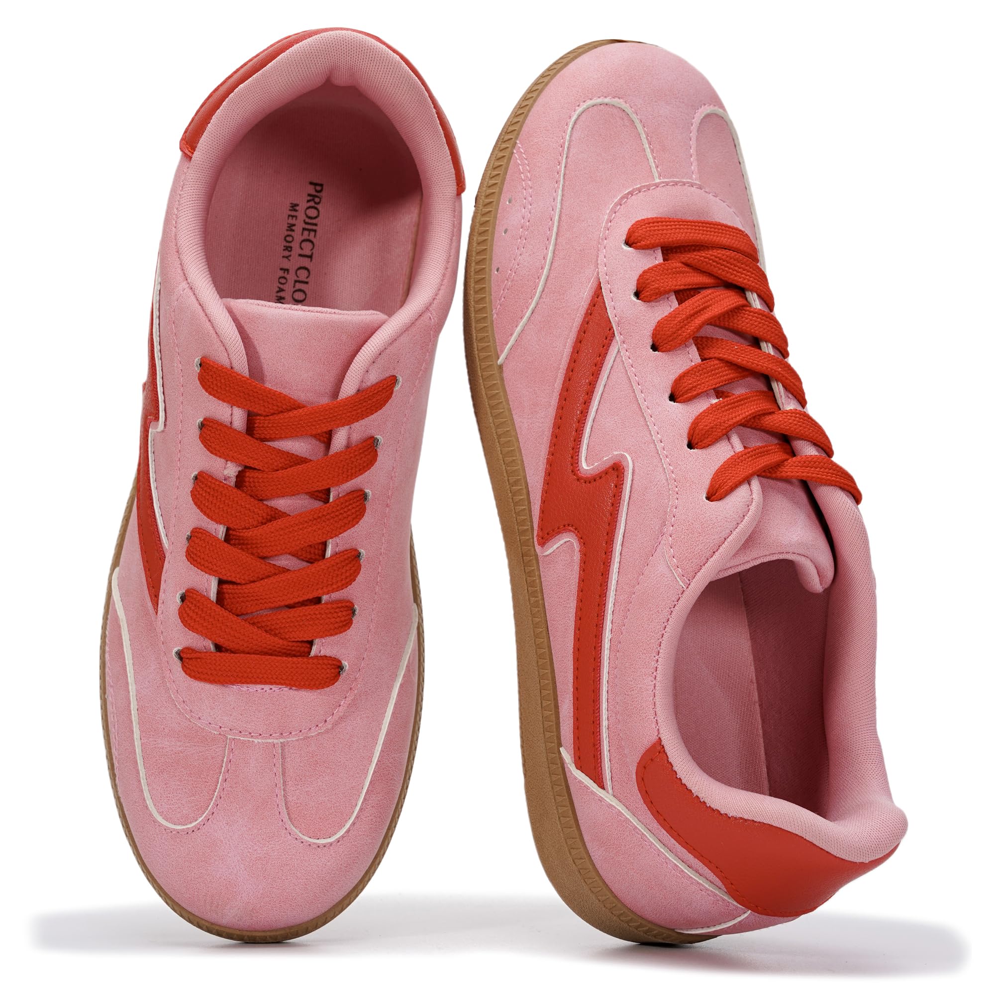 Project Cloud Non-Slip Fashion Sneakers for Women, Lace-Up Shoes (Irita) | Memory Foam Insole Trendy Womens Footwear - Comfortable Casual Womens Sneakers - Stylish Shoes Women Breathable Footwear