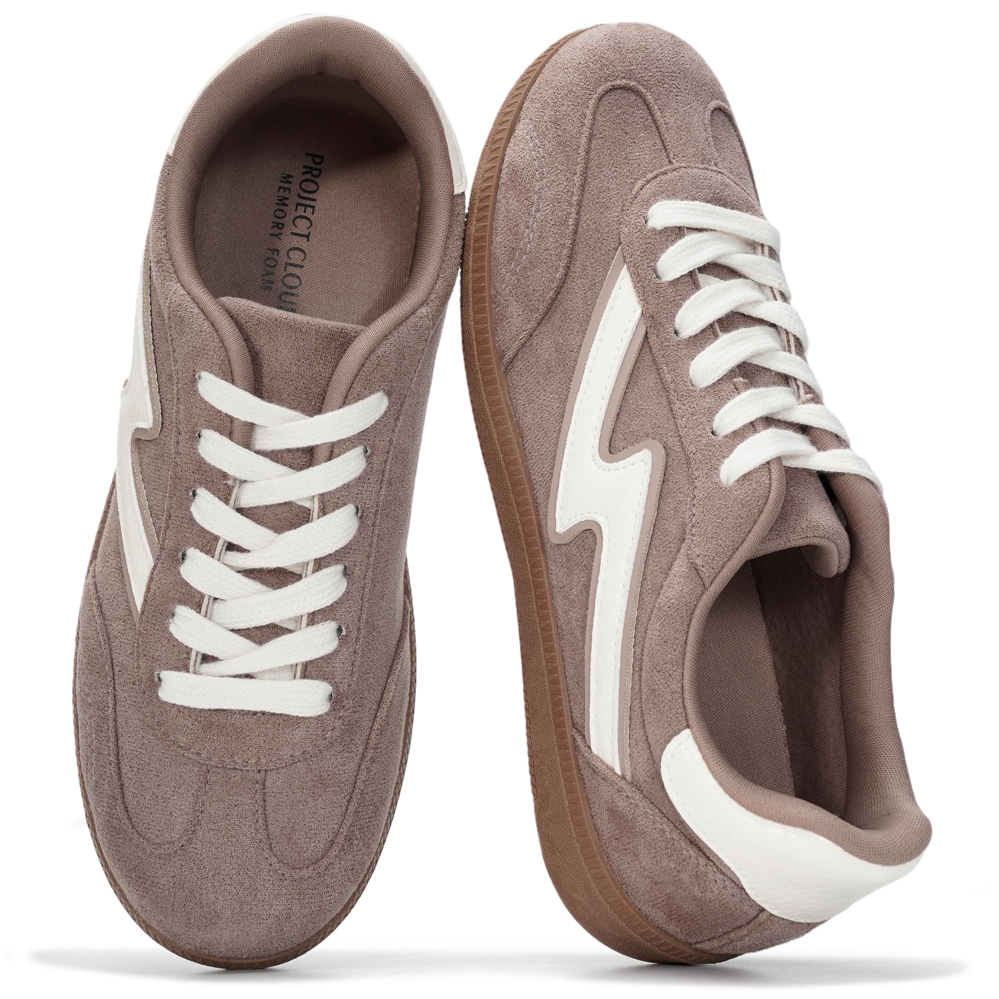 Project Cloud Non-Slip Fashion Sneakers for Women, Lace-Up Shoes (Irita) | Memory Foam Insole Trendy Womens Footwear - Comfortable Casual Womens Sneakers - Stylish Shoes Women Breathable Footwear