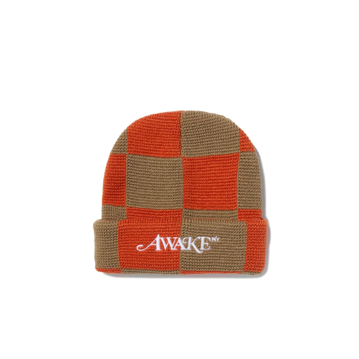 Awake NY CHECKBOARD BEANIE, Beige 