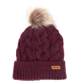 Barbour Penshaw Cable Beanie | Bordeaux
