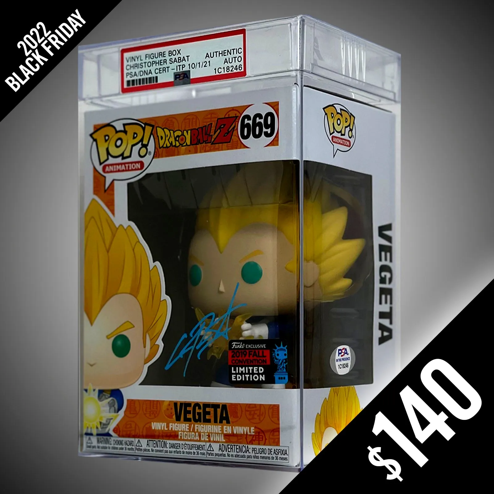 BLACK FRIDAY 2022 SPECIAL: Christopher Sabat Signed Pop - Vegeta #669 (Auto)