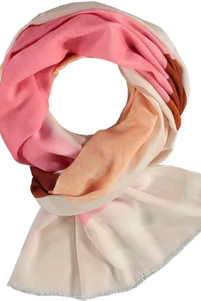 Brush Stroke Print Scarf CORAL