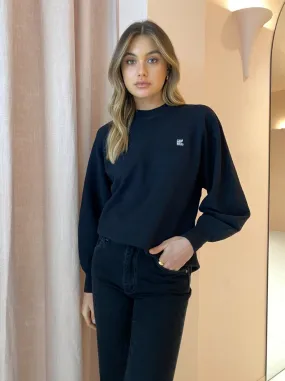 Camilla and Marc Zala Logo Knit Top in Black