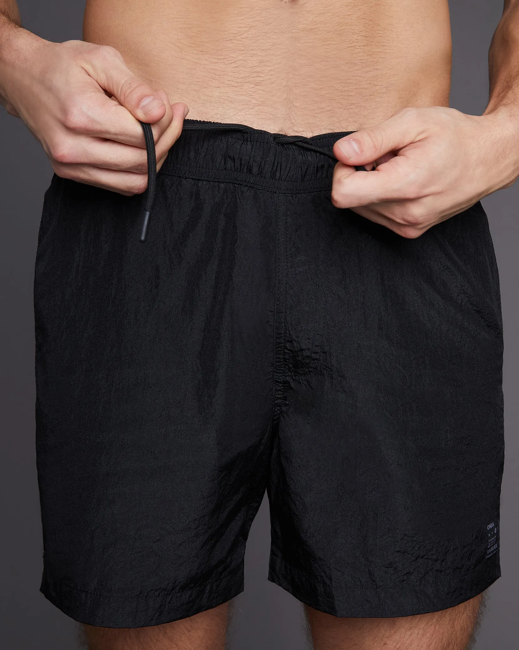 Crinkle Nylon Multifunctional Short | Black