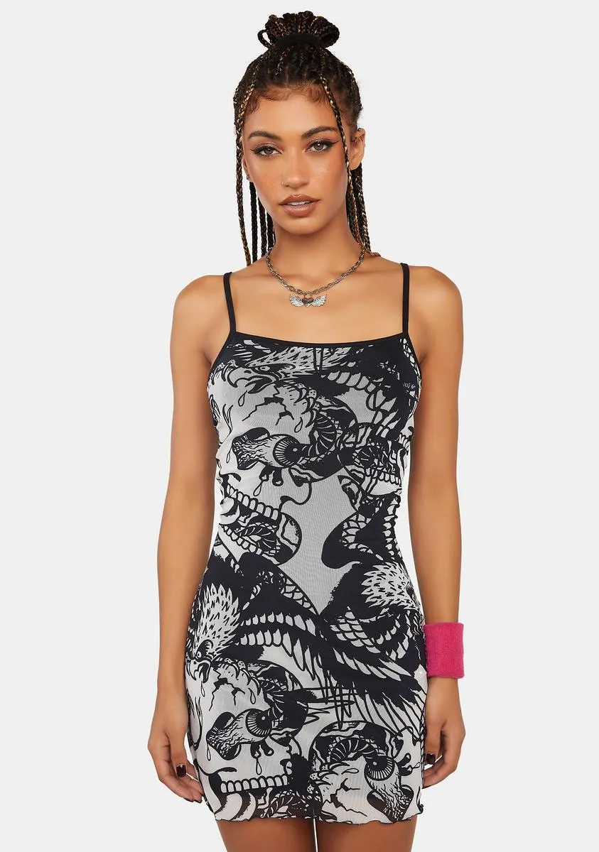 DBD Eagle Mesh Slip Dress-