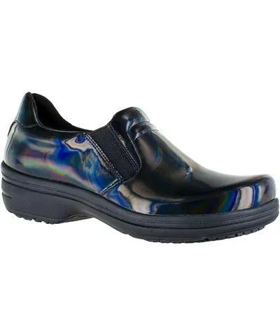 Easy Works Bind Womens Patent Leather Slip On Clogs