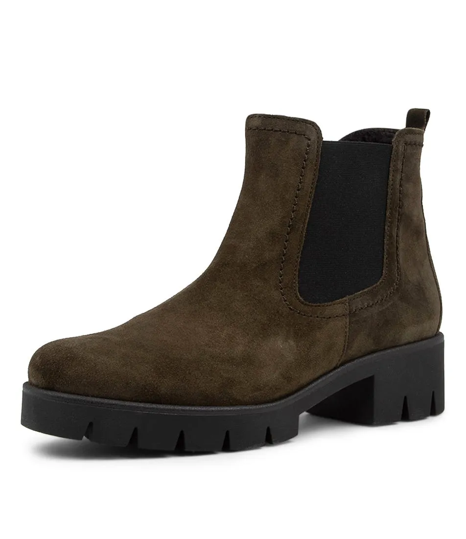 GABOR Gluck Bottle Suede Ankle Boots