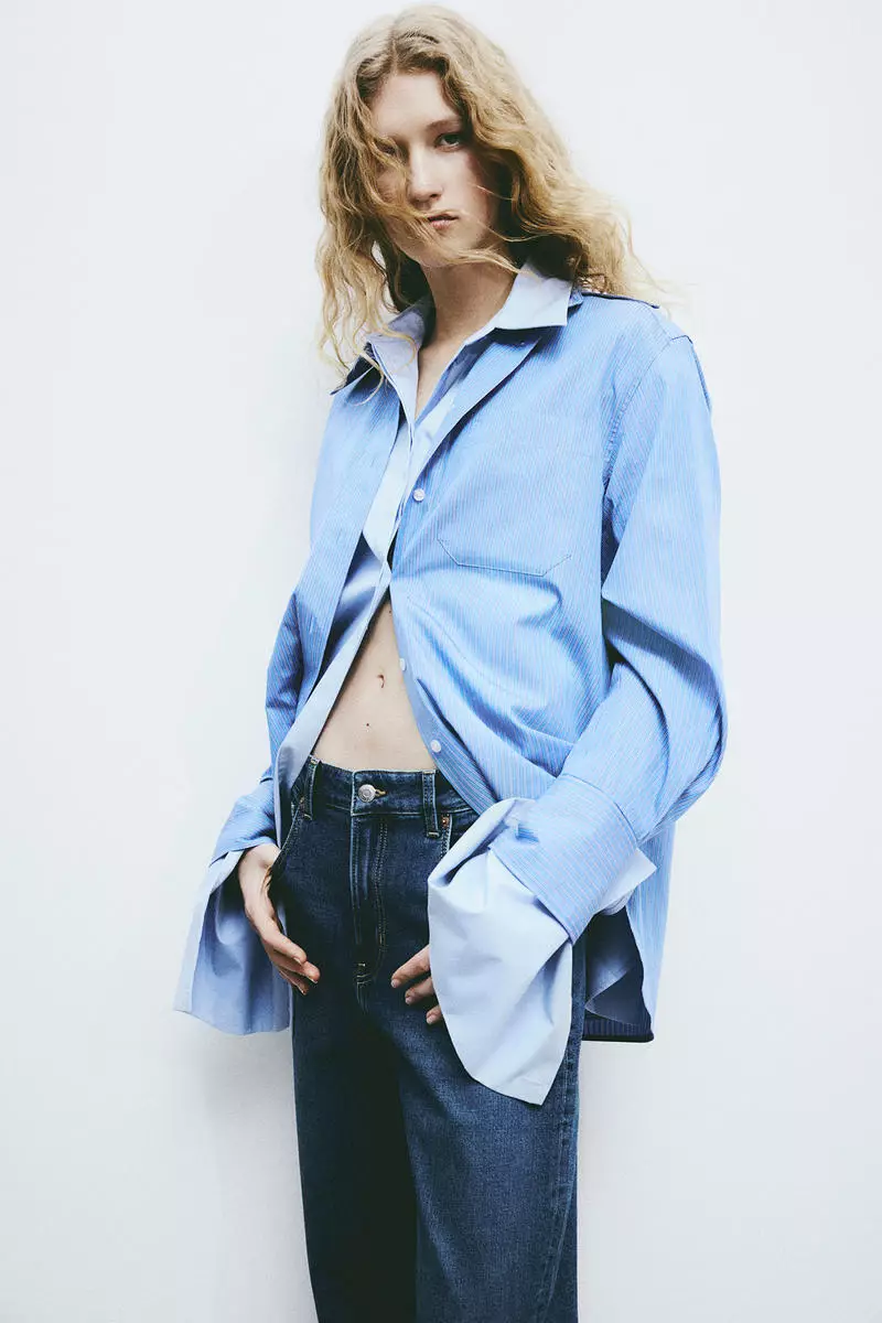 H&M Wide High Ankle Jeans