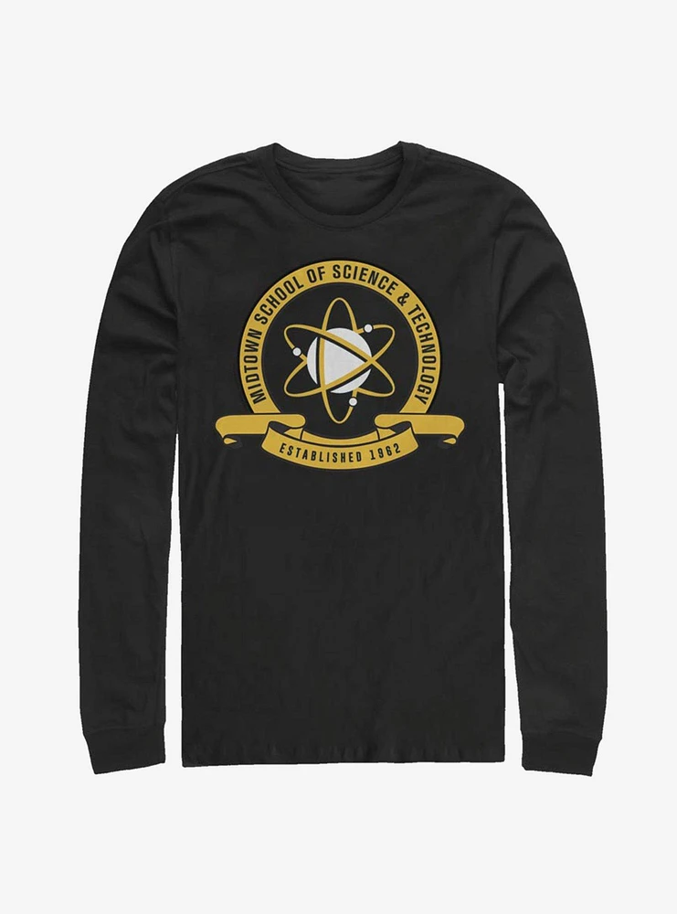 Hot Topic Marvel Spider-Man Midtown School Emblem Long-Sleeve T-Shirt