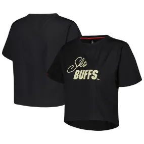 Lids Women's Black Colorado Buffaloes Milky Silk Cropped T-Shirt