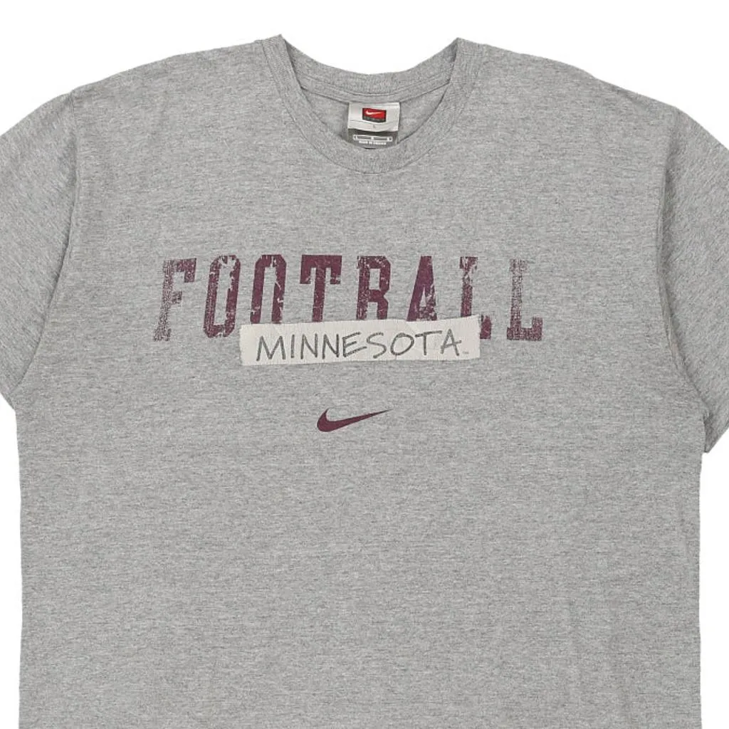 Minnesota Nike T-Shirt - Large Grey Cotton