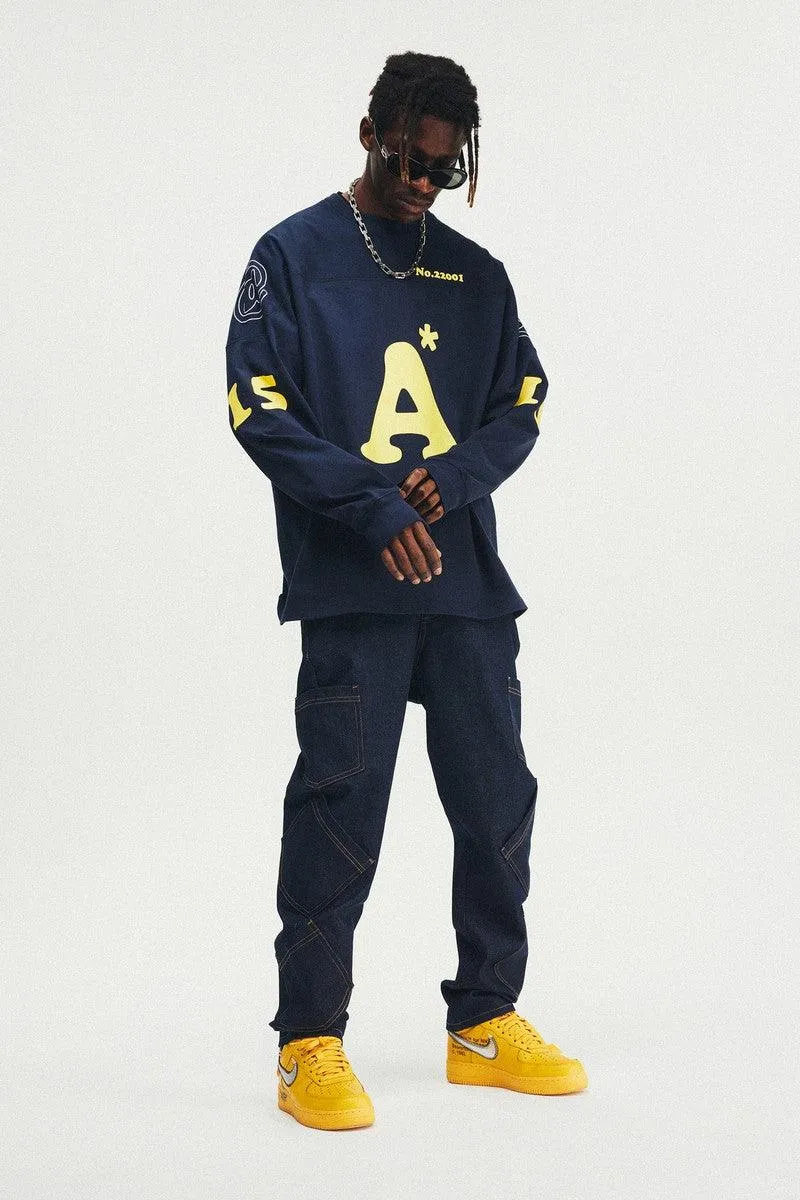 Multi Pocket Washed Jeans