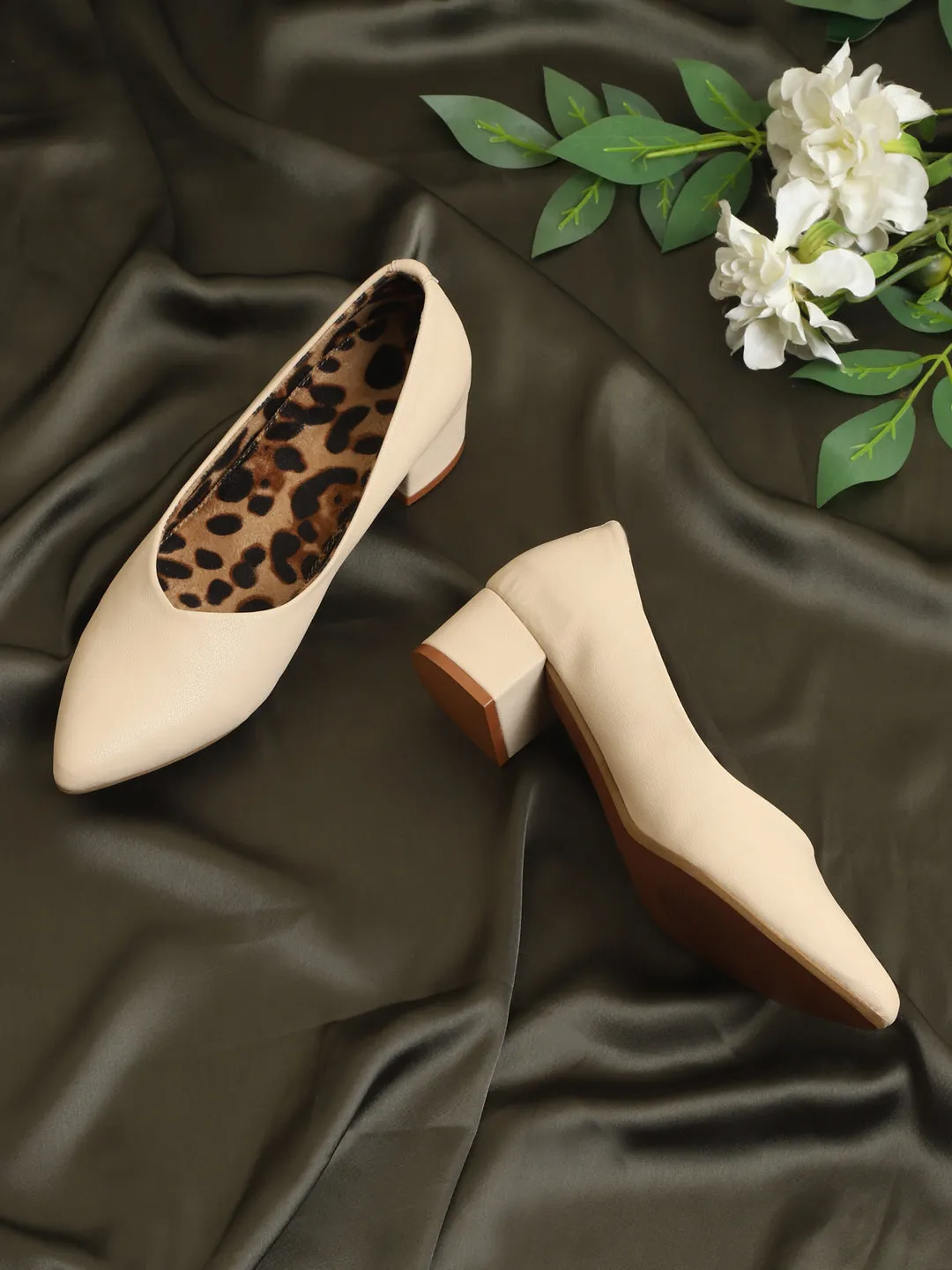 Nude PU Block Slip On Sandals (TC-SLC-1180-NUD)