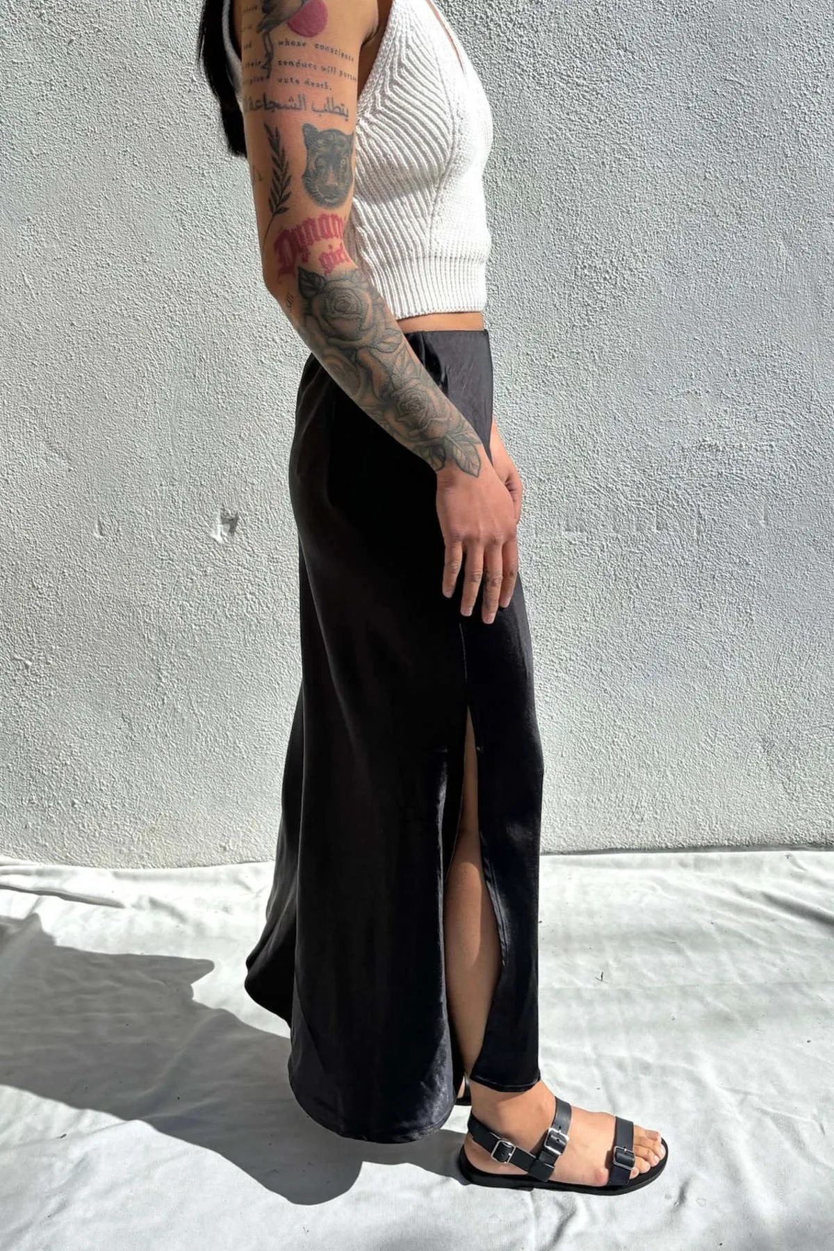 Omar Slip Skirt - Black
