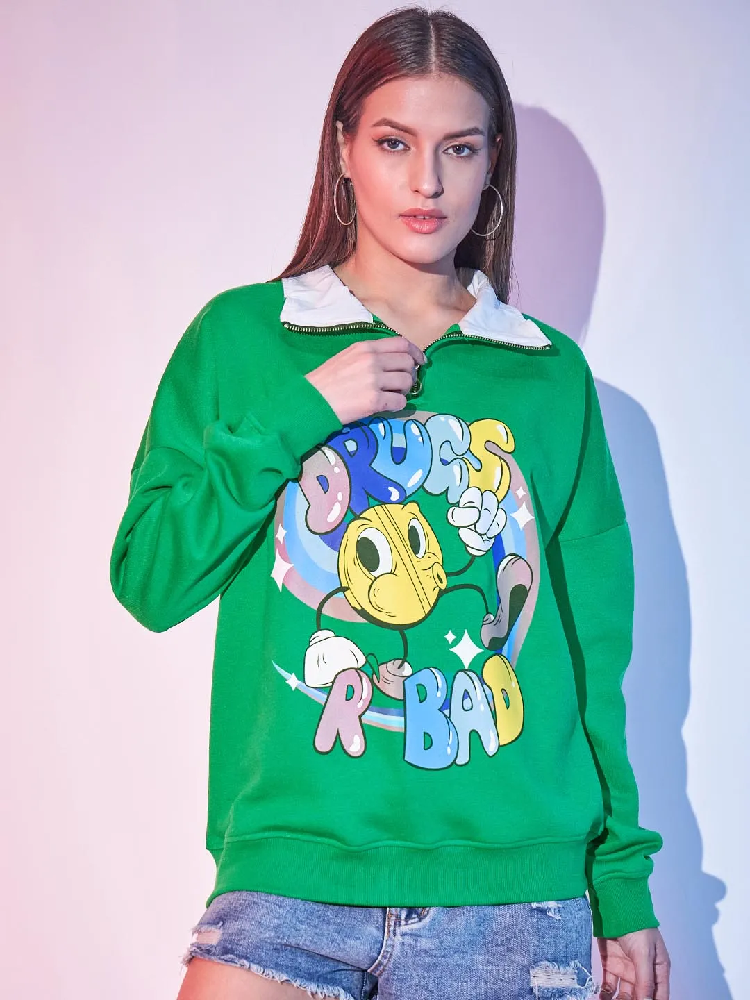Printed Fleece Sweatshirt