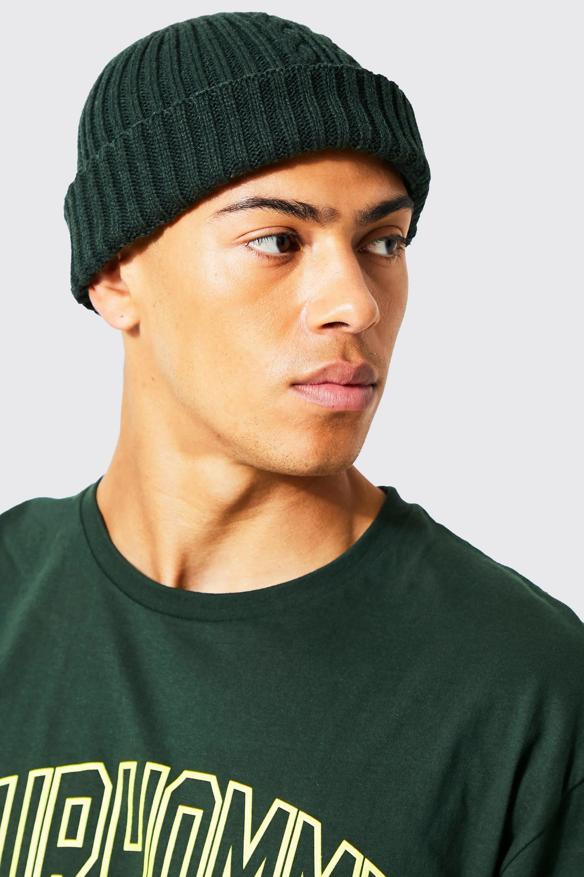 Rib And Cable Micro Beanie