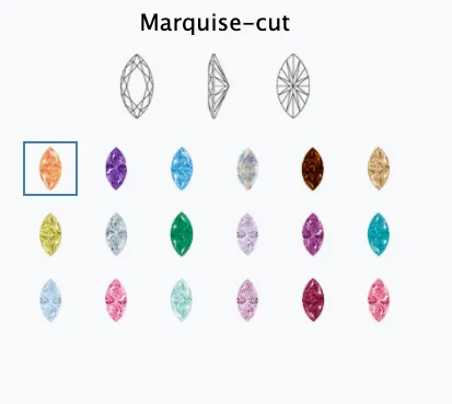 Sedona Seam Ring in White Gold with Marquise-Cut Brilliant Gems