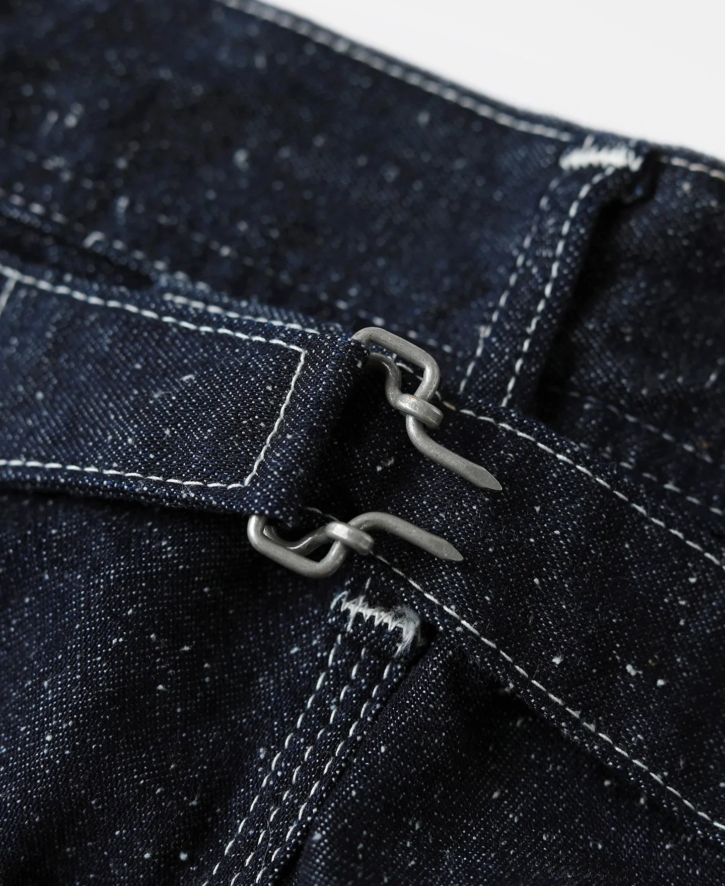 Slub Pearl Yarn Indigo Denim Carpenter Pants