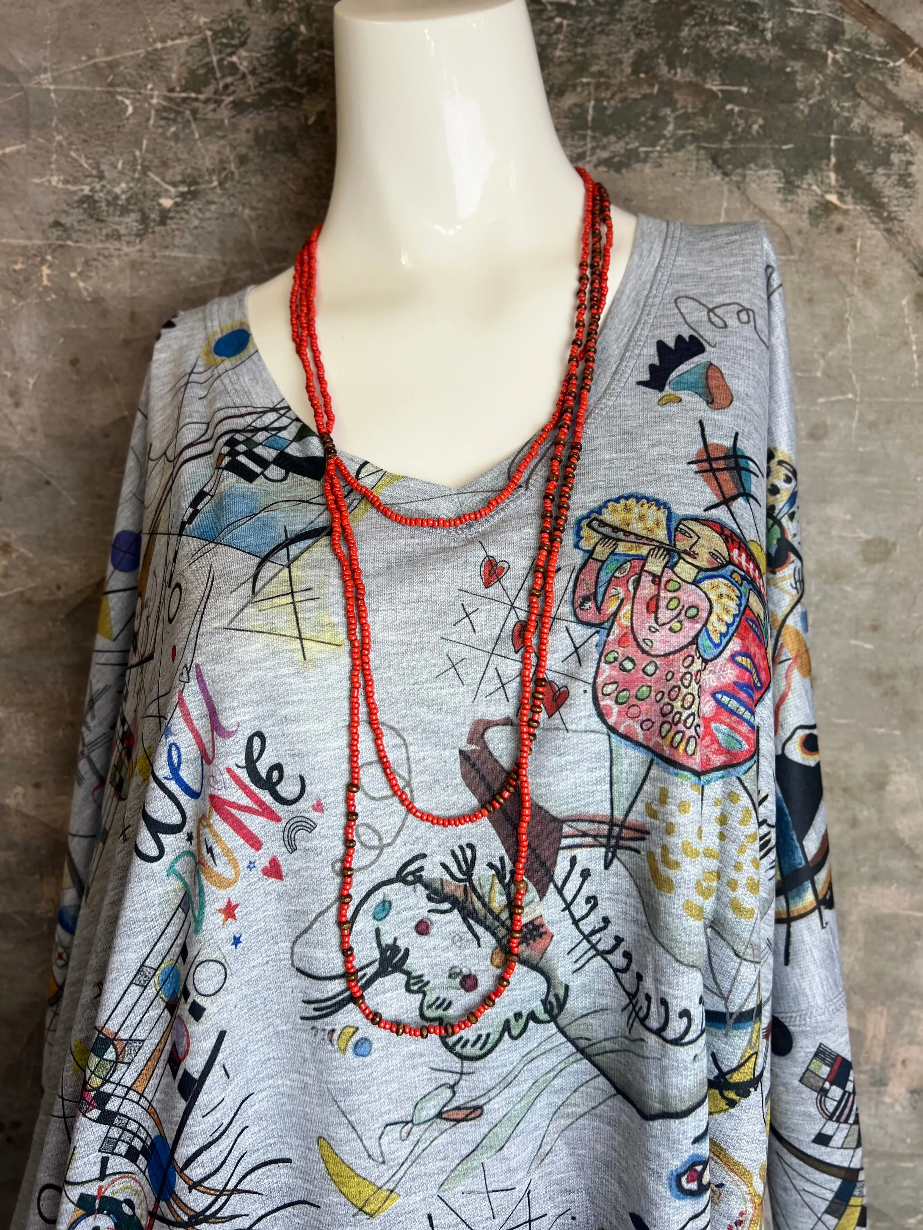 T1196 Hi-Low Vneck Top-WELL DONE