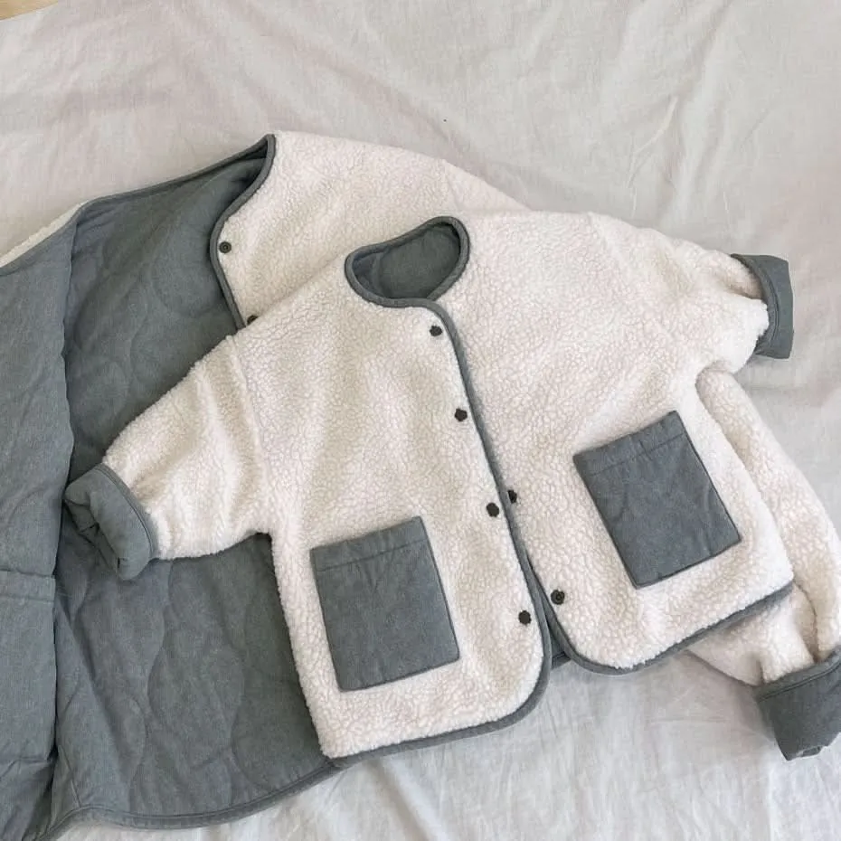 Toddler Reversible Sherpa Lined Quilted Jacket  (2-7y) - 2 Colors