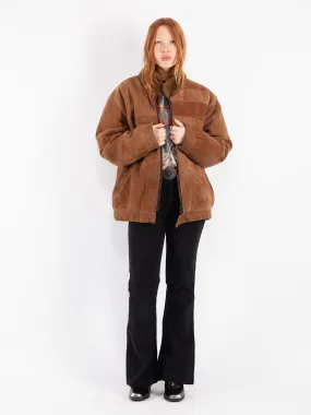 Vintage 70's Women Sheepskin Jacket in Brown