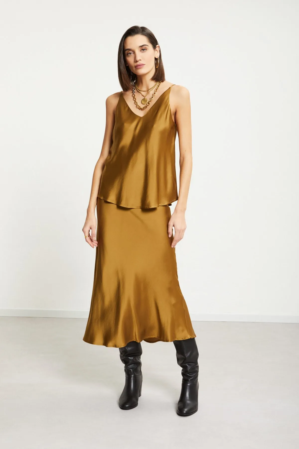 Viscose long skirt