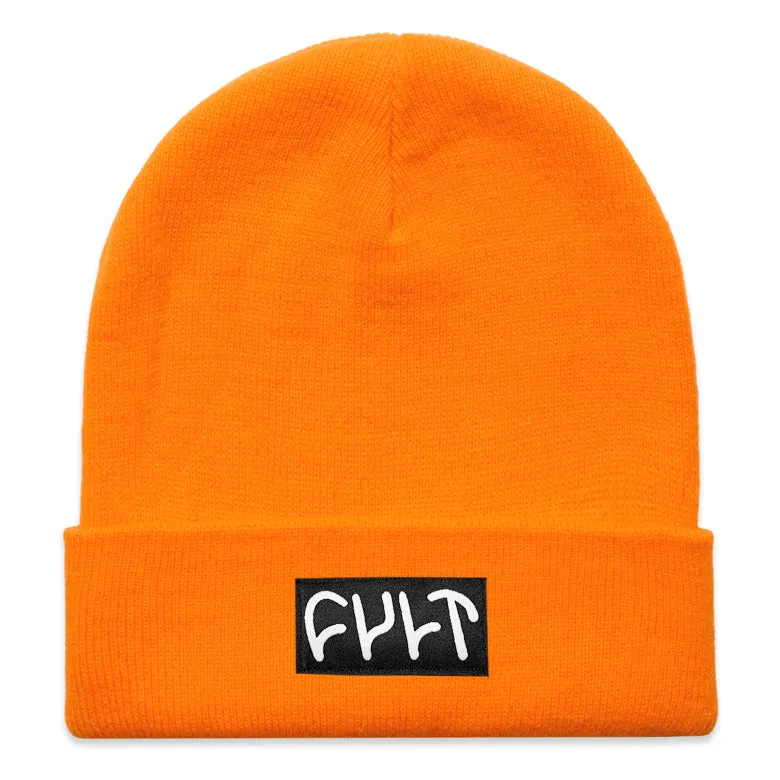 Witness Beanie / tight knit orange